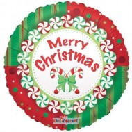 Merry Christmas Candy Cane Balloon